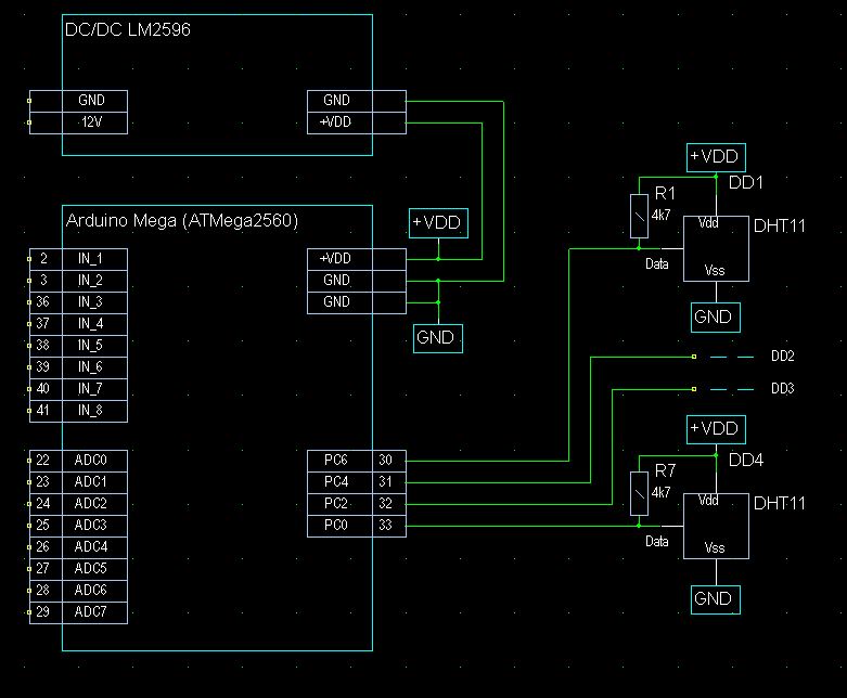 Подключение датчиков влажности DHT11 к Ардуино Mega Подключение датчиков влажности DHT11 к Ардуино Mega