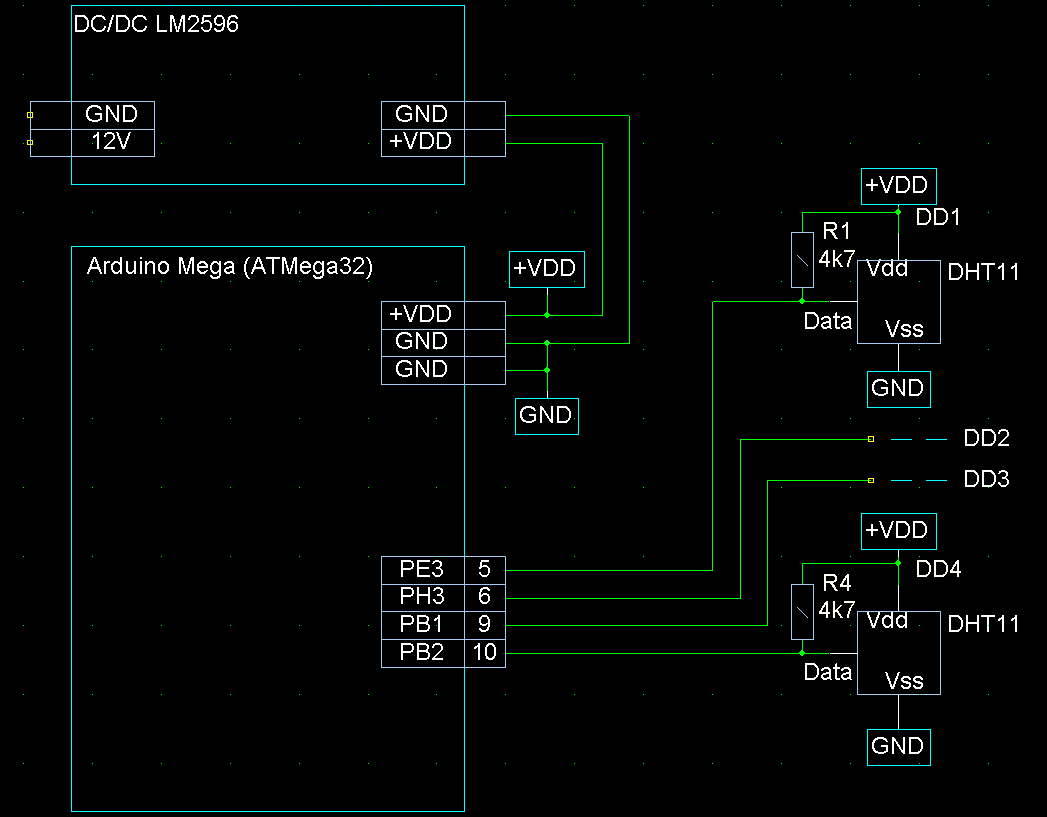 Подключение датчиков DHT11 к Ардуино Nano Подключение датчиков DHT11 к Ардуино Nano