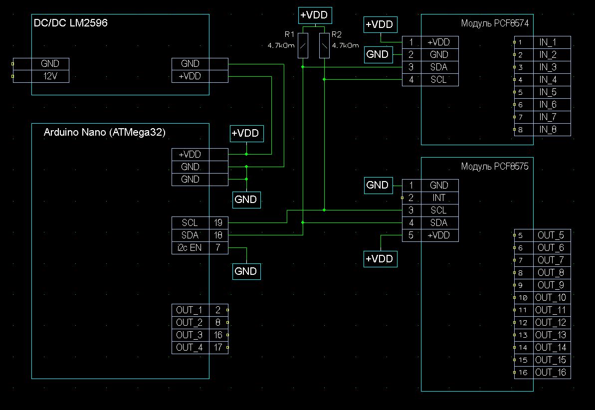Подключение расширителей портов PCF8574 и PCF8575 к Ардуино Nano Подключение расширителей портов PCF8574 и PCF8575 к Ардуино Nano
