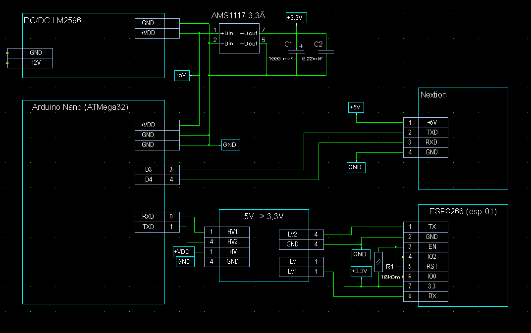 Управление освещением аквариума с панели Nextion Управление освещением аквариума с панели Nextion