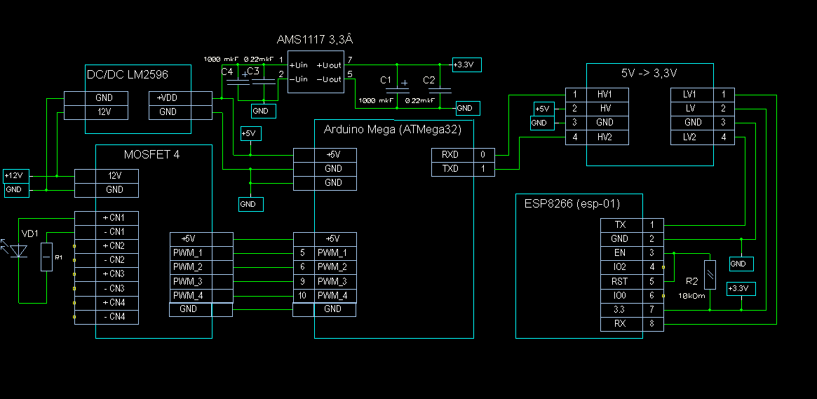 Подсветка аквариума на модуле Arduino Подсветка аквариума на модуле Arduino